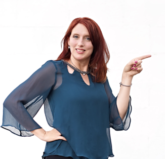 Amy pointing